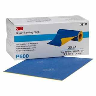 3M 35111 Grippy Sanding Cloth csiszolókendő, 139 mm x 114 mm, P600, 20db/tekercs